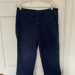 Loft Outlet Navy Curvy Roll Cuffed Chinos